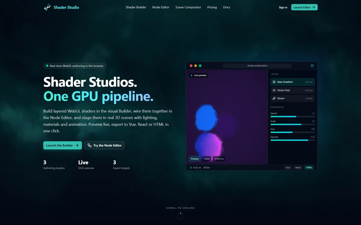 Shader Studio — Creative Tooling